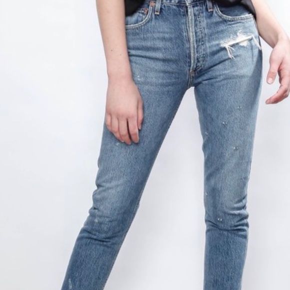 Agolde Jamie Hi Rise Classic Jeans in Grade Wash 28 - Picture 4 of 4